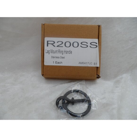 Lynn Cove Foundry Lag Mount Ring Pull Stainless Steel Black NEW - Picture 2 of 6